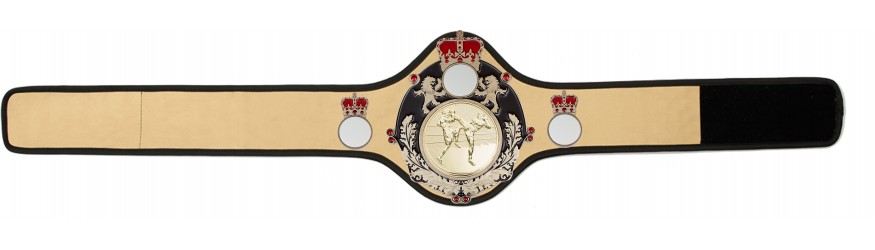 QUEENSBURY PRO LEATHER THAI BOXING CHAMPIONSHIP BELT - QUEEN/B/G/TBOG -10+ COLOURS